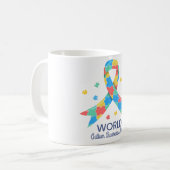 Werelddag van autisme koffiemok (Voorkant links)