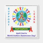 Werelddag van autisme magneet (Voorkant)