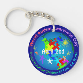 Werelddag van autisme sleutelhanger