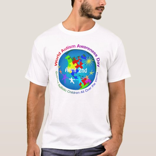 Werelddag van autisme t-shirt (Voorkant)