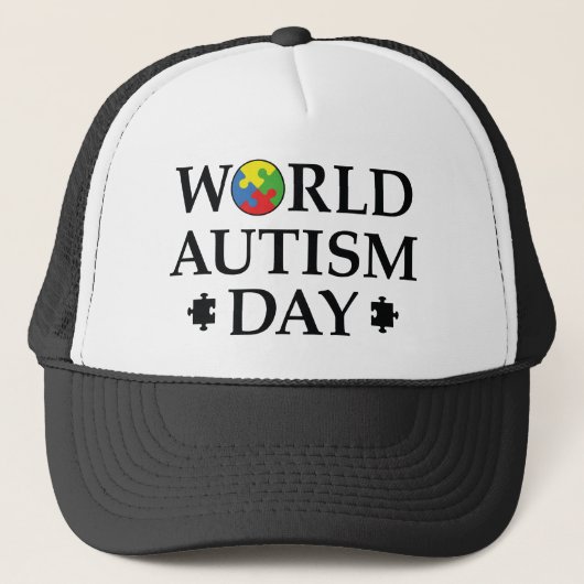 Werelddag van autisme trucker pet (Voorkant)