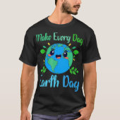 Werelddag van de Aarde elke dag aarde Dag1 T-shirt (Voorkant)