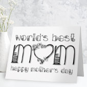 Werelddag van de beste moeder kaart