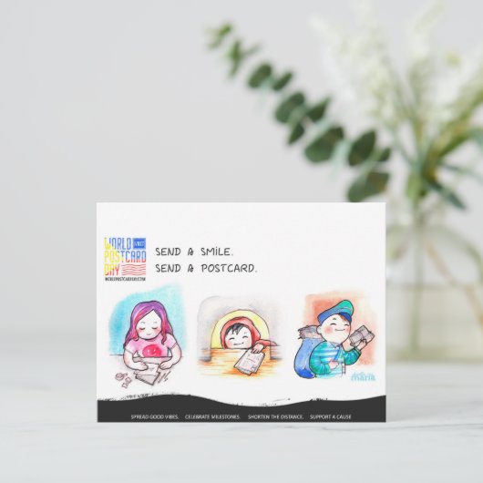 Werelddag van de Briefkaart (Staand voorkant)