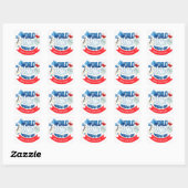 werelddag van de brieven vierkante sticker (Vel)