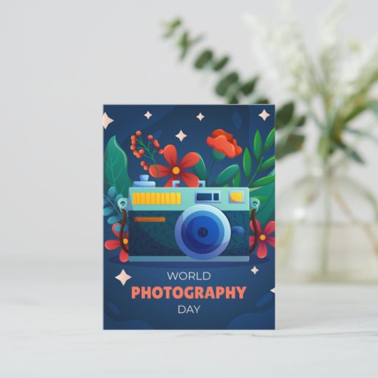 Werelddag van de fotografie briefkaart (Staand voorkant)