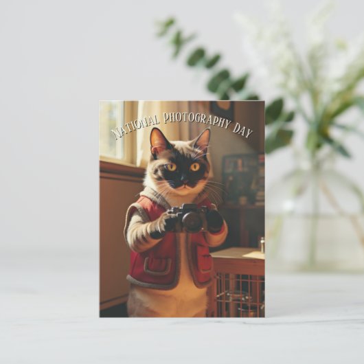 Werelddag van de fotografie briefkaart (Staand voorkant)