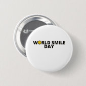 Werelddag van de glimlach ronde button 5,7 cm (Voorkant /achterkant)