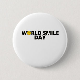 Werelddag van de glimlach ronde button 5,7 cm