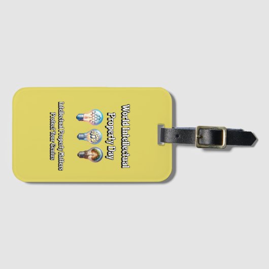 Werelddag van de Intellectuele Eigendom: Bescherm Bagagelabel (Voorkant (horizontaal))