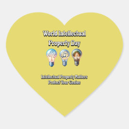 Werelddag van de Intellectuele Eigendom: Bescherm  Hart Sticker
