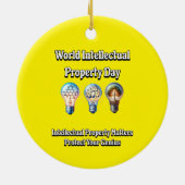 Werelddag van de Intellectuele Eigendom: Bescherm  Keramisch Ornament (Achterkant)