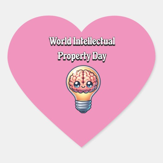 Werelddag van de Intellectuele Eigendom Hart Sticker (Voorkant)