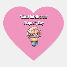 Werelddag van de Intellectuele Eigendom Hart Sticker