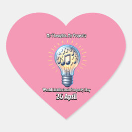 Werelddag van de Intellectuele Eigendom Hart Sticker