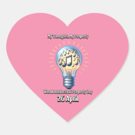 Werelddag van de Intellectuele Eigendom Hart Sticker