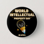 Werelddag van de Intellectuele Eigendom Ronde Button 5,7 Cm (Voorkant)