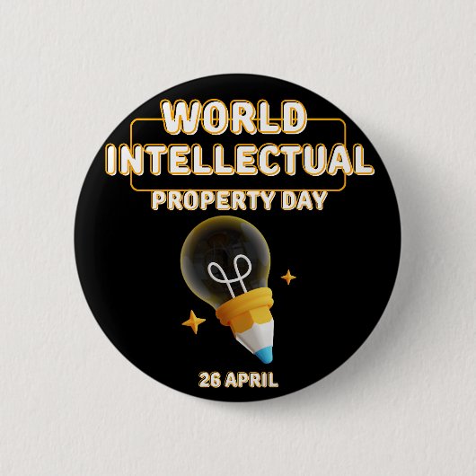 Werelddag van de Intellectuele Eigendom Ronde Button 5,7 Cm (Voorkant)