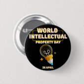 Werelddag van de Intellectuele Eigendom Ronde Button 5,7 Cm (Voorkant /achterkant)