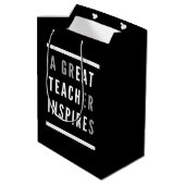 Werelddag van de Internationale Teachers Eat Teach Medium Cadeauzakje (Achterkant Gekanteld)