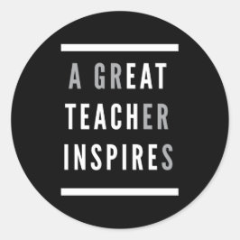 Werelddag van de Internationale Teachers Eat Teach Ronde Sticker
