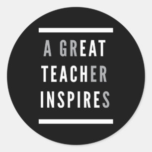 Werelddag van de Internationale Teachers Eat Teach Ronde Sticker