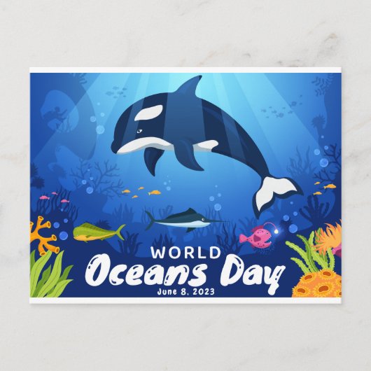 Werelddag van de oceanen, 8 juni 2023 briefkaart (Voorkant)