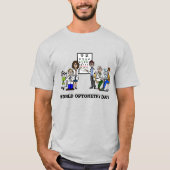 Werelddag van de optometrie met vun oogdoctoren t-shirt (Voorkant)