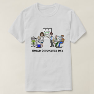 Werelddag van de optometrie met vun oogdoctoren t-shirt