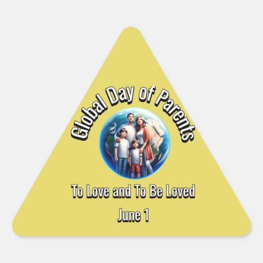 Werelddag van de ouders: Liefde en Liefde Sticker (Voorkant)