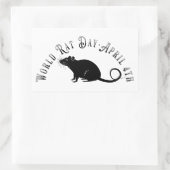 Werelddag van de Rat Rechthoekige Sticker (Tas)