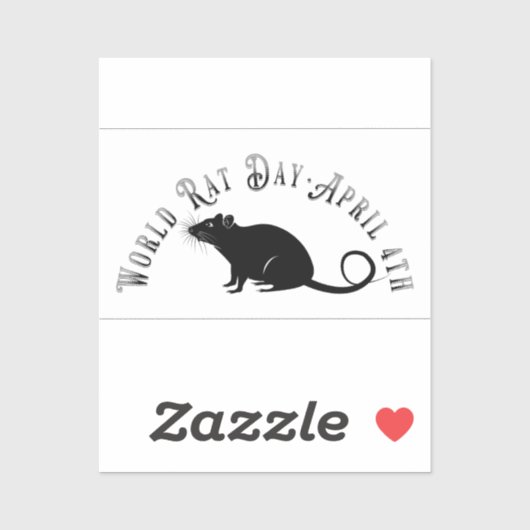 Werelddag van de Rat Sticker (Vel)