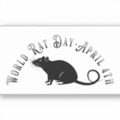 Werelddag van de Rat Sticker (Voorkant)