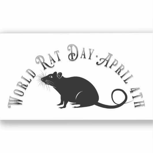Werelddag van de Rat Sticker (Voorkant)
