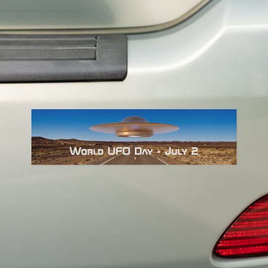 Werelddag van de UFO Bumpersticker (Op auto)