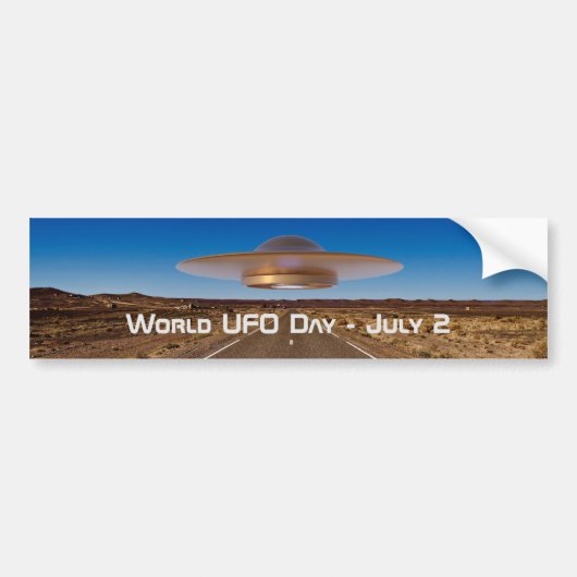 Werelddag van de UFO Bumpersticker (Voorkant)