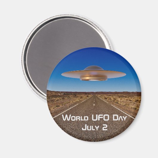 Werelddag van de UFO Magneet (Voorkant / Achterkant)