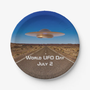 Werelddag van de UFO Papieren Bordje