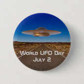 Werelddag van de UFO Ronde Button 5,7 Cm (Voorkant)