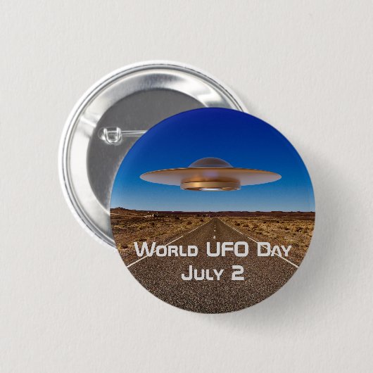 Werelddag van de UFO Ronde Button 5,7 Cm (Voorkant /achterkant)