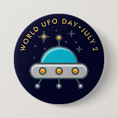 Werelddag van de UFO Ronde Button 7,6 Cm (Voorkant)