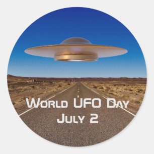Werelddag van de UFO Ronde Sticker