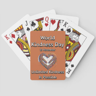 Werelddag van de Vriendelijkheid. Onbegrensde vrie Pokerkaarten