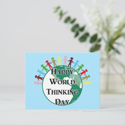 Werelddag van denken briefkaart (Staand voorkant)