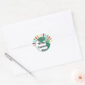 Werelddag van denken ronde sticker (Envelop)