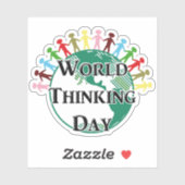 Werelddag van denken sticker (Vel)