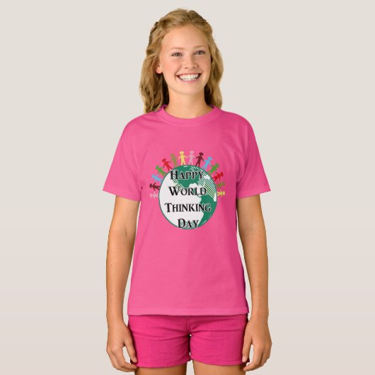 Werelddag van denken t-shirt (Voorkant volledig)