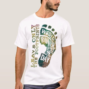 WERELDDAG VAN HET REGENWOUD - LAAT ALLEEN DE VOETA T-SHIRT