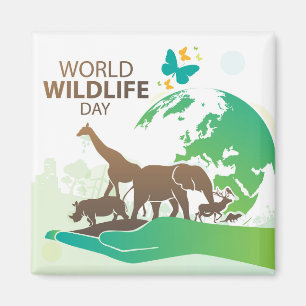 Werelddag van het wild magneet