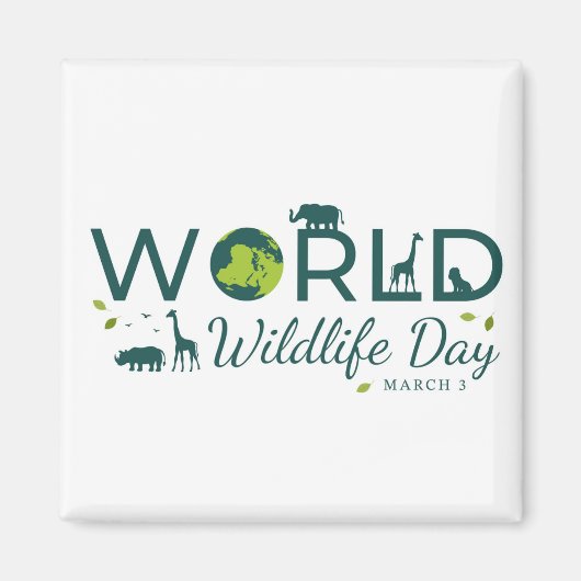 Werelddag van het wild magneet (Voorkant)